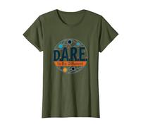 D.A.R.E. to Be Different - Art Graphique inspirant T-Shirt, Femme, Olive, XS