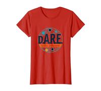 D.A.R.E. to Be Different - Art Graphique inspirant T-Shirt, Femme, Rouge, XS