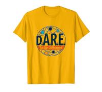 D.A.R.E. to Be Different - Art Graphique inspirant T-Shirt, Homme, Doré Vif, L