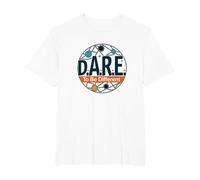 D.A.R.E. to Be Different - Art Graphique inspirant T-Shirt, Homme Grandes Tailles, Blanc, 2X Tall