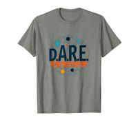 D.A.R.E. to Be Different - Art Graphique inspirant T-Shirt, Homme, Vert Kaki chiné, M