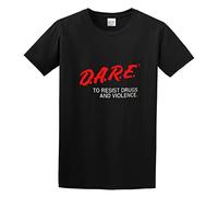 D.A.R.E. to Resist Drugs and Violence Men's T-Shirt Unisex Black Men Tees L
