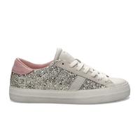 D.A.T.E. Baskets pour femme Hill Low en cuir ivoire et rose avec paillettes Platine - Hill Low W 441-HL-GL-PL - Taille 36, or, 40 EU