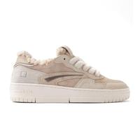 D.A.T.E. Baskets pour femme Tournoi en Suède Beige et avec doublure en Teddy - Tournoi W 431-TP-MN-BI - Taille 37, beige, 38 EU