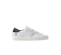 D.A.T.E. Baskets pour homme Hill Low en cuir blanc et bleu foncé - Hill Low M 441-HL-CA-WL - Taille 40, Blanc, 43 EU