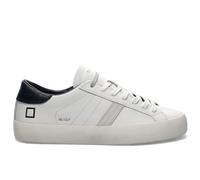 D.A.T.E. Baskets pour homme Hill Low en cuir blanc et bleu foncé - Hill Low M 441-HL-CA-WL - Taille 40, Blanc, 44 EU