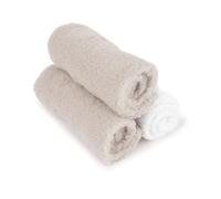 D.A.Y. Republic Lot de 3 chiffons en microfibre pour bébé, réutilisables, lavables, secs, non parfumés, parfaits pour les mains et le visage, 28 x 28 cm, gris