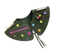 D ' activité pour Oiseaux de Compagnie avec Deux tiges de | Cloches colorées avec boutons multicolores, poche zippée, pour les activités interactives avec les oiseaux à