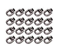 D anneau rivet bouton de balle étalon 20pcs en alliage de zinc en métal fer rivet 16x9,5 mm pour sac à main en cuir ceinture bricolage accessoires d'artisanat bricolage (Argent noir)