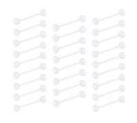 D.Bella 14G 35pcs Barbells clairs, longueur 16mm Clear Bioflex Acrylique Barbell Lip Earring Tongue Ring Retainer pour Body Perçage