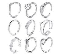 D.Bella Anneaux d'orteil réglables pour femmes été plage hypoallergénique anneau à bout ouvert anneau de queue de doigt ensemble bijoux de pied