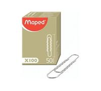 Maped Attache-lettres ondulée acier galvanisé 77 mm boîte de 100