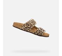 Geox D BRIONIA R B Sandales plates pour femme, naturel, 42 EU