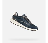 Geox Femme D Bulmya B Basket, Navy Silver, 40 EU