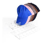 D-buy Lot de 2 organiseurs de chapeaux pour casquettes de baseball, support de chapeau en acrylique pour 14 personnes, support de rangement pour casquettes de baseball pour chambre à coucher, commode,