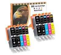 D&C 10x Cartouches d'encre Compatible pour Canon PGI-550 XL CLI-551 XL pour Canon Pixma MG6450 MG6650 MG7100 MG7150 MG7550 MX925 iP7200 iP7250 MG5400 Series MG5550 MG5650 MG5655 MX725 MX920 iP8750