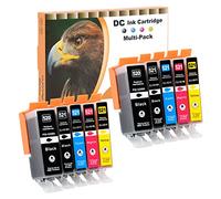 D&C 10x Cartouches d'encre compatibles pour Canon PGI-520 CLI-521 pour Canon Pixma IP3600 IP4600 IP4600X IP4700 MP540 MP550 MP560 MP620 MP630 MP640 MP640R MP980 MP990 MX860 MX870 (10-Pack)