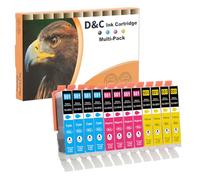 D&C 12x 551XL Cartouches d'encre Compatibles avec Canon CLI-551 XL Cartouches pour Canon Pixma IP8750 IP7250 MG5650 MG5550 MX725 IX6850 MG6450 MG5450 MG6350 IP7200 MG6650 MX920 IX6800 MG5655 IX6820