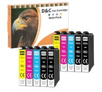 D&C 405XL Cartouches d'encre pour Epson 405 XL Multipack Compatibles avec Epson Workforce WF-3820 WF-3825 WF-4820 WF-4830 WF-4825 WF-7840 WF-7835 WF-7830 WF-7310, Lot de 10