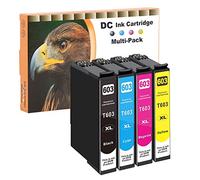 D&C 4X Cartouches d'encre Compatible pour Epson Expression Home XP-2100 XP-2105 XP-3100 XP-3105 XP-4100 XP-4105 Epson Workforce WF-2810 DWF WF-2830 DWF WF-2835 DWF WF-2850 DWF