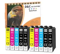D&C 604XL Cartouches d'encre pour Epson 604 XL Multipack Compatibles avec Expression Home XP-3200 XP-2205 XP-3205 XP-4200 XP-4205 XP-2200, Workforce WF-2910 WF-2930 WF-2935 WF-2950, Lot de 10