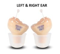 D-C-C1L 2pcs - Mini appareil auditif Portable, avec amplificateur de son, intra-auriculaire Invisible, idéal pour les soins des personnes âgées