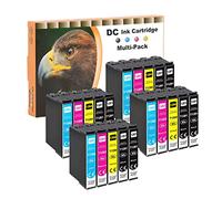 D&C Cartouche d'encre Compatible pour Epson T1285-T1281 T1282 T1283 T1284 pour Epson Stylus Office BX305FW S22 SX125 SX130 SX230 SX235W SX420W SX430W SX435W SX440 W SX445W (20-Pack)