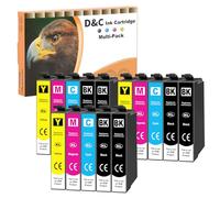 D&C Cartouches d'encre Compatibles avec Cartouche Epson Expression Home XP-2100 XP-2150 XP-3100 XP-4105 XP-4100 XP-4150 XP-4155, Workforce WF-2850 WF-2830 WF-2810