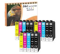 D&C Cartouches d'encre compatibles avec Les Cartouches Epson avec Expression Home XP-2100 XP-2150 XP-3100 XP-3105 XP-3150 XP-4105 XP-4100 XP-4150 XP-4155, Workforce WF-2850 WF-2830 WF-2810