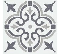 6 dalles adhésive murales Wall Tiles D-C-Fix Jamila effet carreaux de ciment beige, gris, blanc L.15 x l.15cm