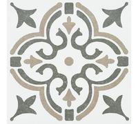 6 dalles adhésive murales Wall Tiles D-C-Fix Jamila effet carreaux de ciment vert, beige, blanc L.15 x l.15cm