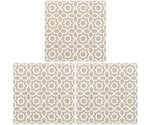 d-c-fix 6x dalle PVC adhesive murale Lina beige 15x15 cm - stickers carrelage pour crédence cuisine, salle de bain - décoratif autocollant carreaux muraux (Lot de 3)