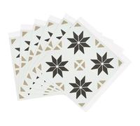 Lot de 6 dalles adhésive murales Wall Tiles DC FIX Carreaux de ciment étoiles L. 30,5 x l.30,5cm