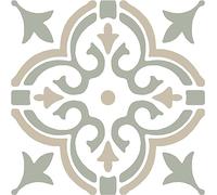 d-c-fix dalle PVC adhésive sol Pochoir Motif Vert - 11 pièces - imperméable autocollant - carrelage revêtement carreaux pour salle de bain, cuisine & salon 30x30 cm