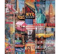 d-c-fix papier adhésif pour meuble décor Manhattan - film autocollant décoratif rouleau vinyle - pour cuisine, porte - décoration revêtement peint stickers collant - 67,5 cm x 2 m