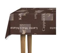 d-c-fix nappe de table toile cirée Manhattan Cappuccino chocolat - anti-tache en plastique PVC - linge enduite pour intérieur et extérieur - 150 cm rond