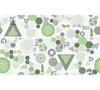 d-c-fix nappe de table toile cirée Manhattan Géomètre - anti-tache en plastique PVC - linge enduite pour intérieur et extérieur - 110 cm x 140 cm rectangulaire