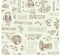 d-c-fix nappe de table toile cirée Manhattan Ristretto crème - anti-tache en plastique PVC - linge enduite pour intérieur et extérieur - 150 cm rond