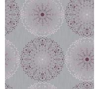 d-c-fix nappe de table toile cirée Monte Carlo Charlene Gris - anti-tache en plastique PVC - linge enduite pour intérieur et extérieur - 150 cm rond