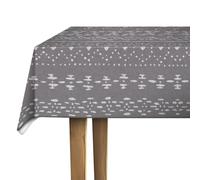 d-c-Fix Nappe Toile cirée rectangulaire Berberia Grey 140 x 180 cm - Nappe imperméable et Anti Tache Style Vintage pour Table de Cuisine, Salle à Manger ou Jardin - Contact Alimentaire
