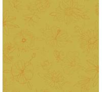 d-c-fix nappe toile cirée rectangulaire Palmas jaune 150 cm x 250 cm oval - nappe imperméable et anti tache style vintage pour table de cuisine, salle à manger ou jardin - contact alimentaire