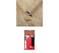 d-c-fix Papier adhésif pour Meuble Effet Bois Ruban Chêne -Film Autocollant décoratif Rouleau Vinyle & kit de Pose pour adhesifs decoratifs