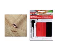 d-c-fix Papier adhésif pour Meuble Effet Bois Ruban Chêne -Film Autocollant décoratif Rouleau Vinyle & kit de Pose pour adhesifs decoratifs