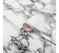 d-c-fix papier adhésif pour meuble effet marbre Marmi Blanc - film autocollant décoratif rouleau vinyle - pour cuisine, porte, table - décoration revêtement peint stickers collant - 45 cm x 2 m