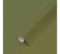 d-c-fix papier adhésif pour meuble vert olive - film autocollant décoratif rouleau vinyle - pour cuisine, porte, table - décoration revêtement peint stickers collant - 45 cm x 2 m