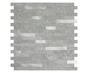 d-c-fix Premium Carreau Métal et Pierre 29,7 x 29,2 cm - sticker carrelage pour crédence cuisine, salle de bain - décoratif autocollant carreau mural