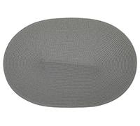 d-c-fix set de table Catania Circle Steel Grey 30 cm x 45 cm ovale | set de table jaune moderne pour table salle à manger et cuisine - set de table lavable, contact alimentaire