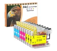 D&C LC223 Cartouches d'encre pour Brother LC223 LC223XL compatibles avec Les Cartouches d'encre Brother MFC J5320DW J4420DW J4620DW J480DW J5620DW J5720DW J680DW J4625DW J880DW J5625DW DCP J4120DW