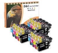 D&C LC3213 LC3211 Lot de 12 cartouches d'encre compatibles avec Brother LC3213 LC3211 LC-3213 LC3213XL pour Brother DCP-J572DW DCP-J772DW DCP-J774DW MFC-J497DW MFC-J491DW MFC-J890DW MFC-J895DW