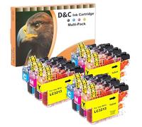 D&C LC3213 Lot de 9 cartouches d'encre compatibles avec Brother LC3213 LC3211 LC-3213 LC3213XL pour Brother DCP-J572DW DCP-J772DW DCP-J774DW MFC-J497DW MFC-J491DW MFC-J890DW MFC-J895DW